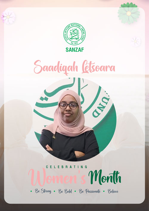 Discovering Purpose and Progress: Saadiqah Letsoara's Inspiring Journey at SANZAF Pretoria